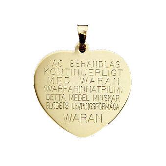 Xarelto sydän 18k kultaa pieni 19x16x0,3