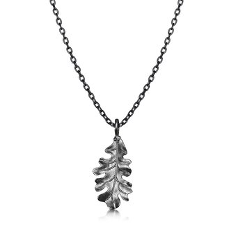 Bohlins Egentillverkning Oak Leaf Necklace Small Oxide