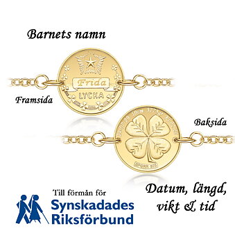 Mamma Armband Lyckopenningen Guld 18k