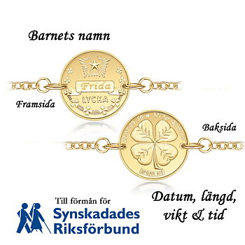Mamma Armband Lyckopenningen Guld 18k