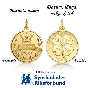 Mamma halsband Lyckopenningen Förgyllt silver
