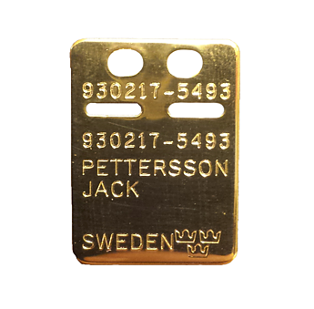 Id-alusta kultafasetti 17*23mm 18k sis. kaiverrus