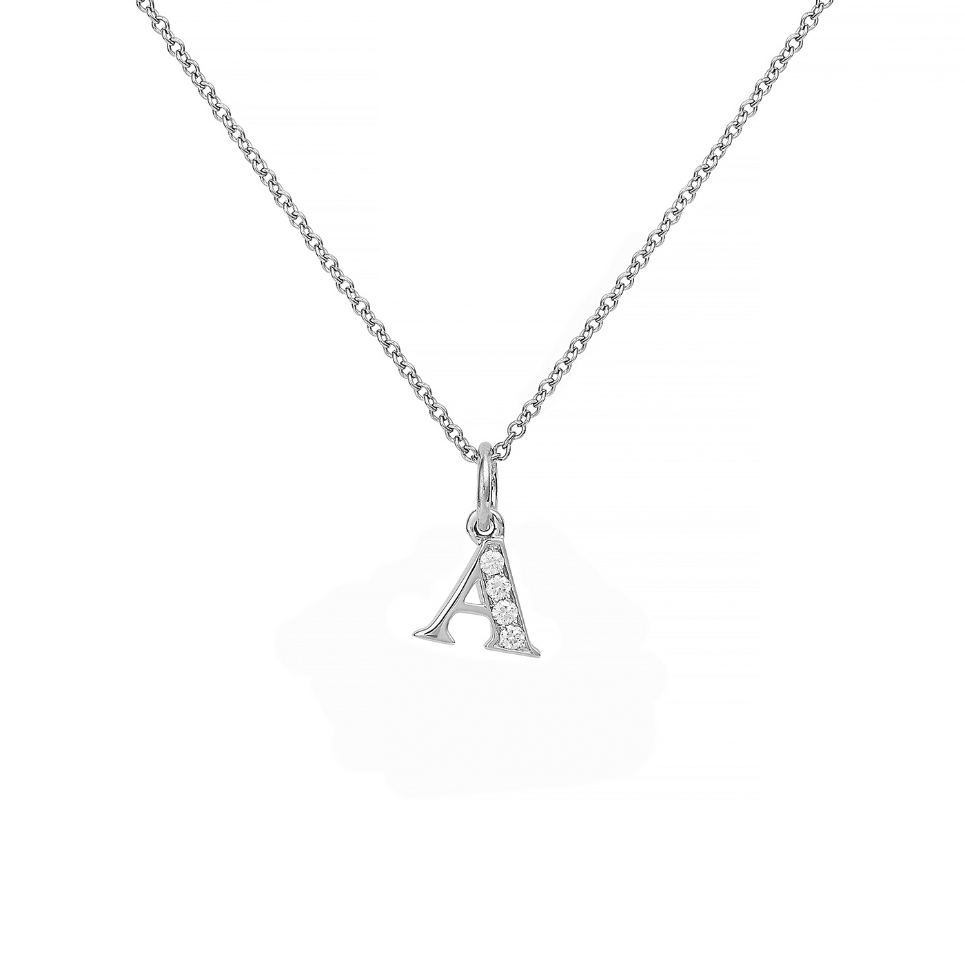 Love Letter A 18 k White Gold ja Dia