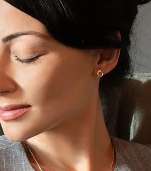 Ocean Drop Studs Guld
