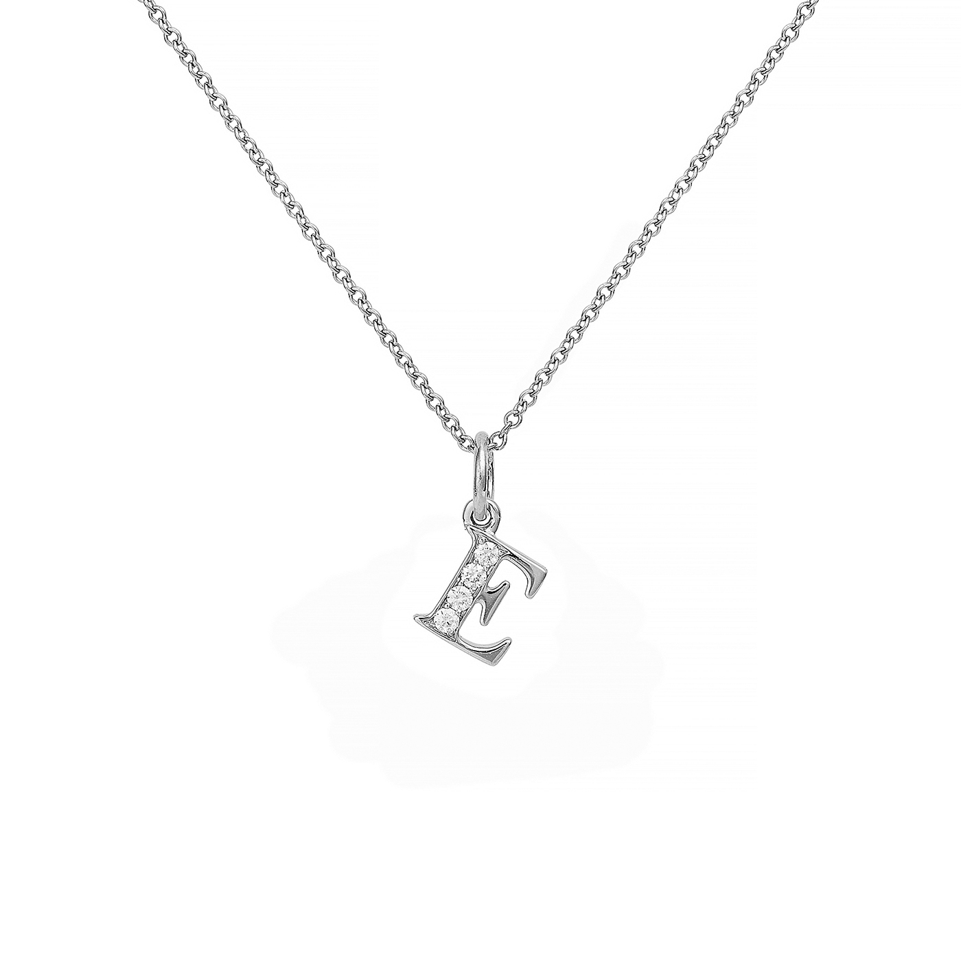 ENGELBERT Love Letter E 18k Vitguld och Dia