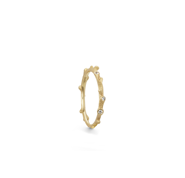 Naturring Diamanten Rotgold