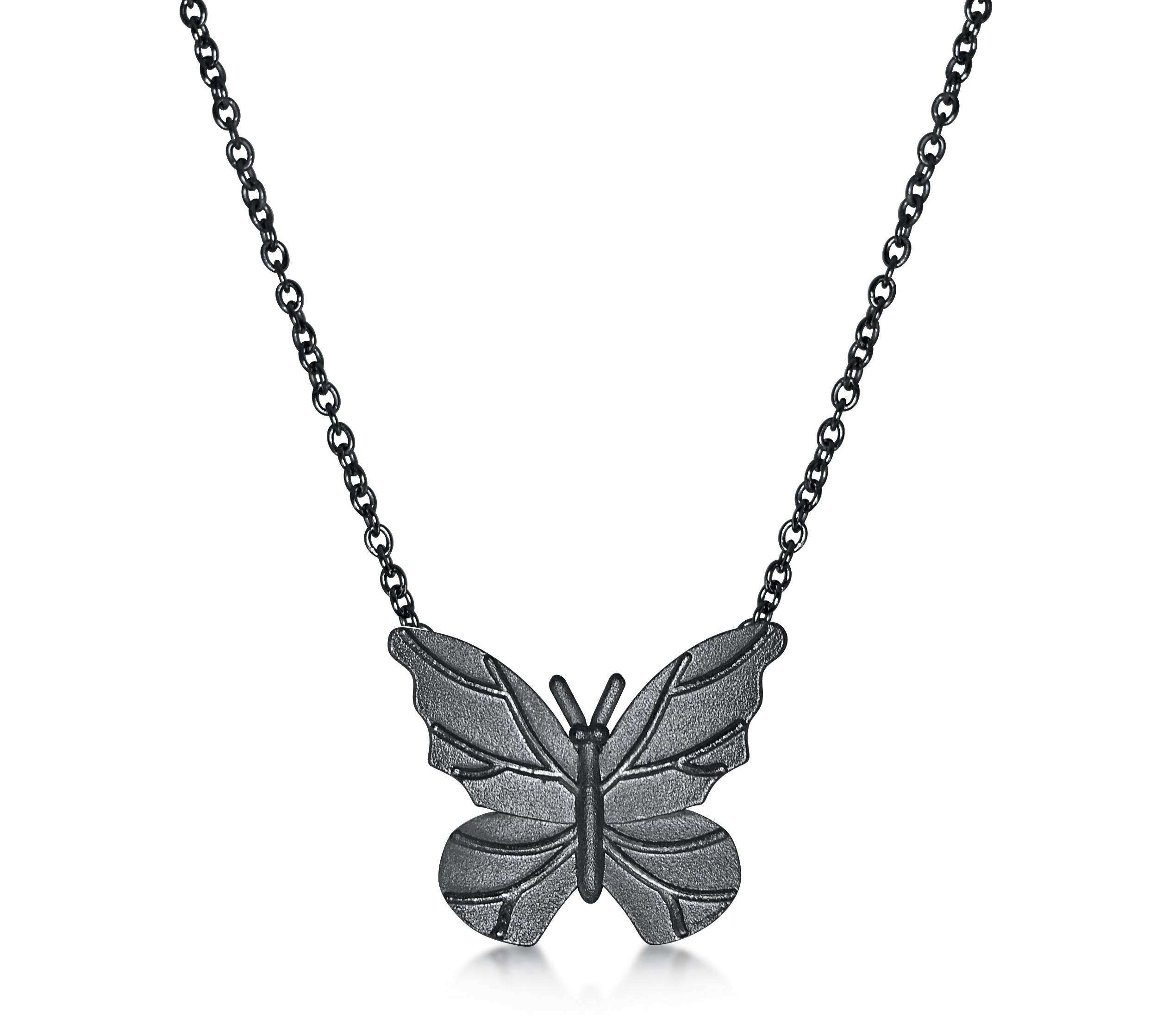 Wämö Butterfly Kaulakoru Suuri Oksidoitu