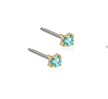 Tiffany 3mm, CZ Aquamarine
