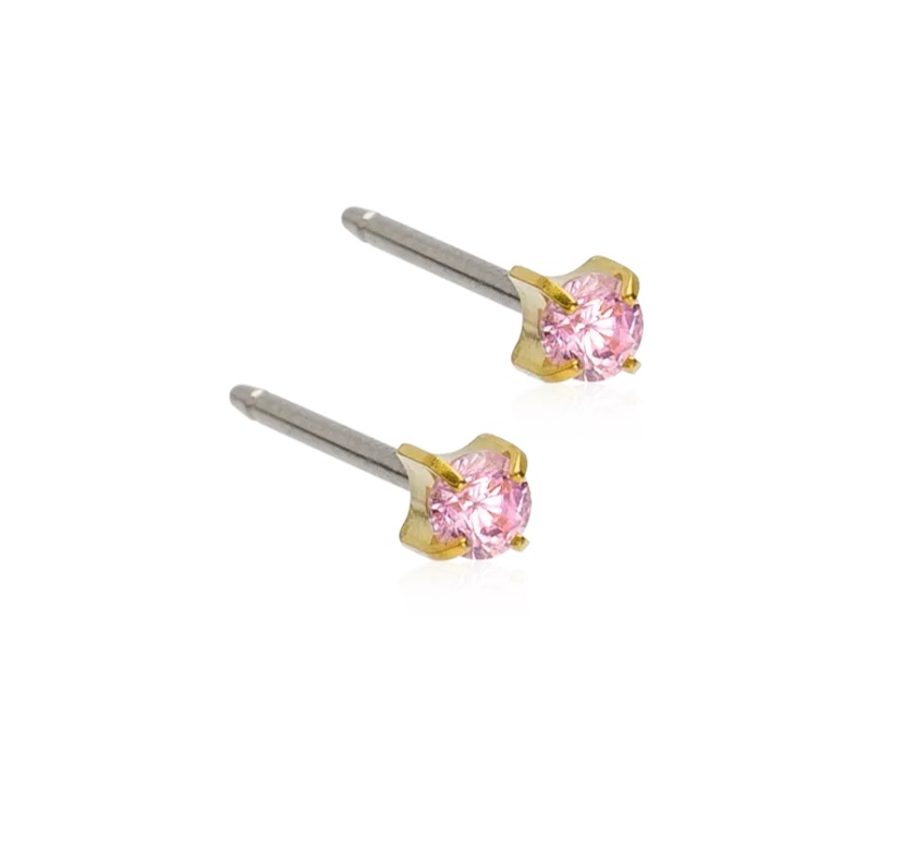 Tiffany 3mm, CZ Light Rose