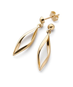 Svedbom Gold Earrings Hanging Drop, Open
