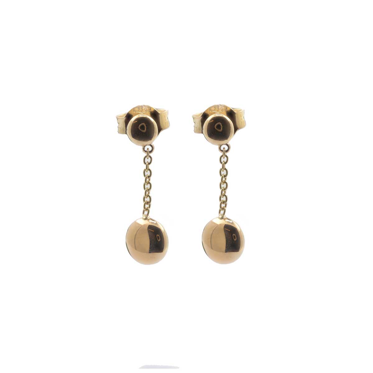 Kultainen korvakoru Hanging Dots 18 mm - 3