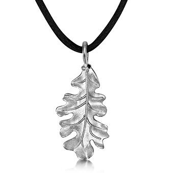 Bohlins Egentillverkning Oak Leaf Necklace Large Silver