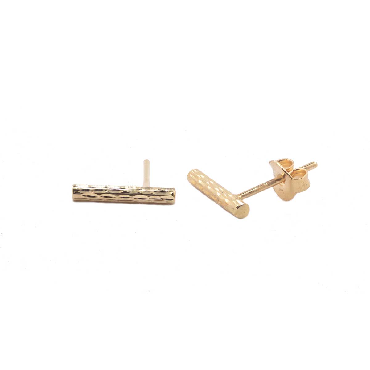 Gold earrings Red gold stick - 3