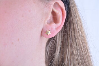 Orion Star øreringe guld 2 diamanter 0,04ct