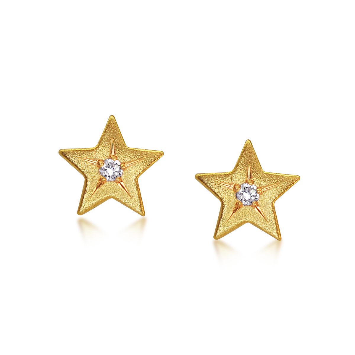 Bohlins Egentillverkning Orion Star earrings gold dia