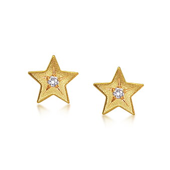 Orion Star øreringe guld 2 diamanter 0,04ct
