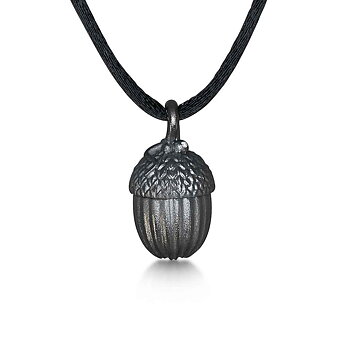 Bohlins Egentillverkning Ekholmen Acorn Necklace Large Oxidized