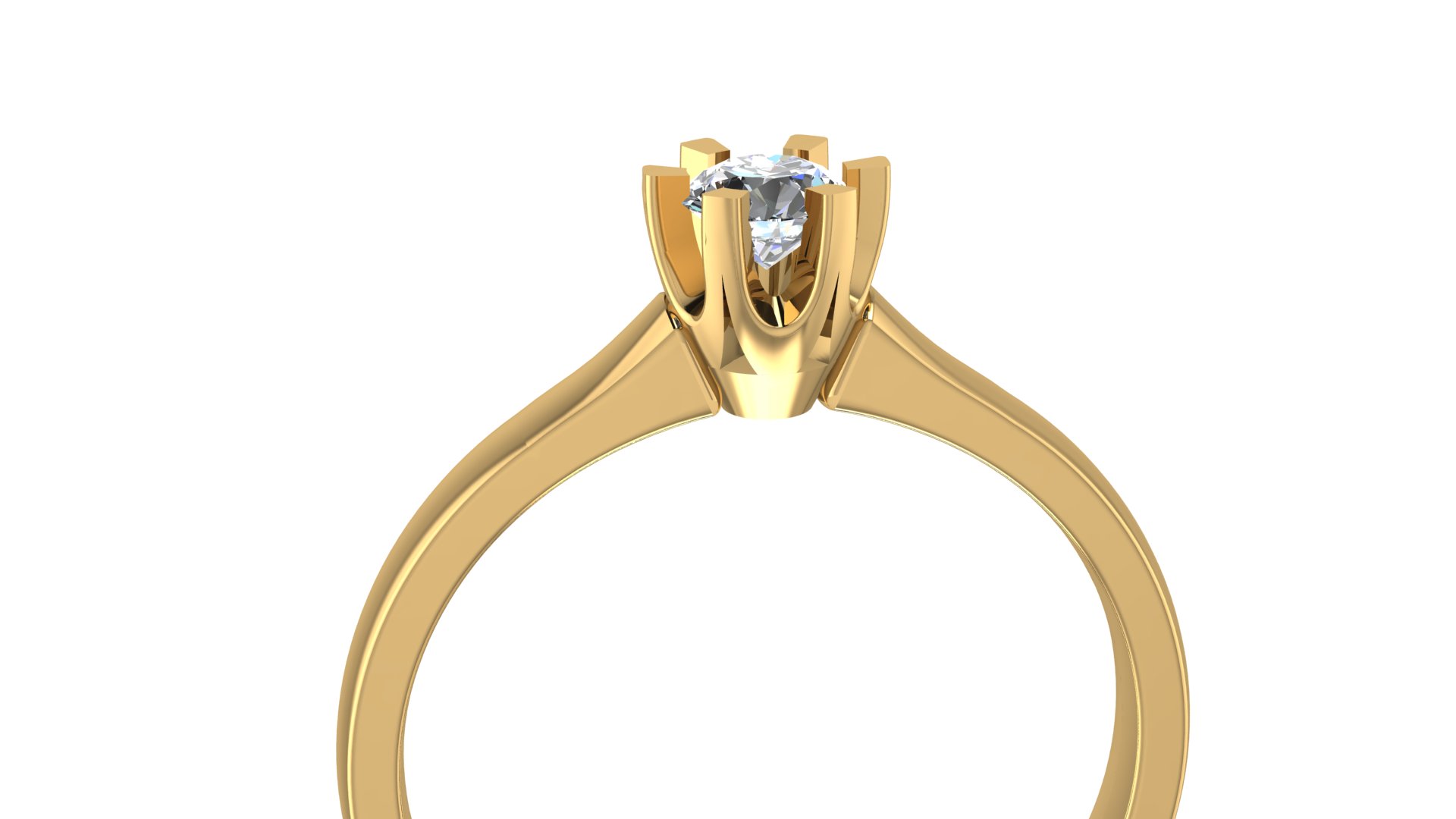 Solitär klassisk Princess 0,50ct - 6
