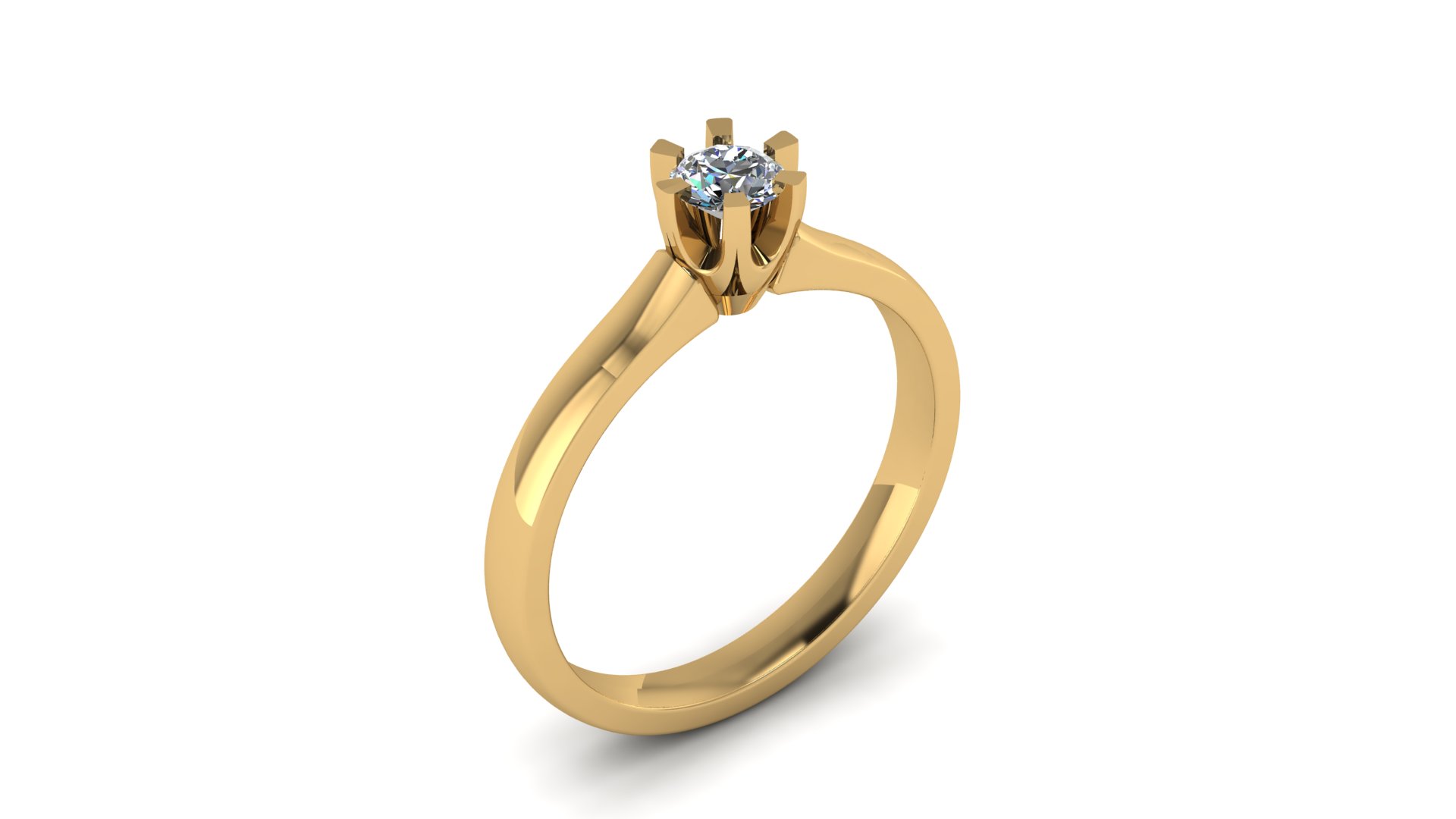 Solitär klassisk Princess 0,50ct - 5