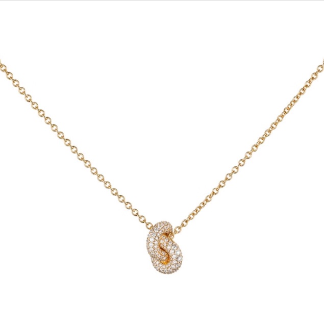 Legacy Knot Gold kaulakoru Pieni Pavé