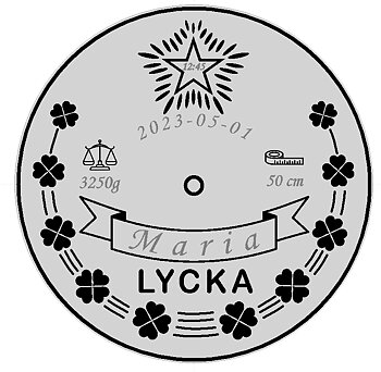 Dopflagga Lyckopenningen Original