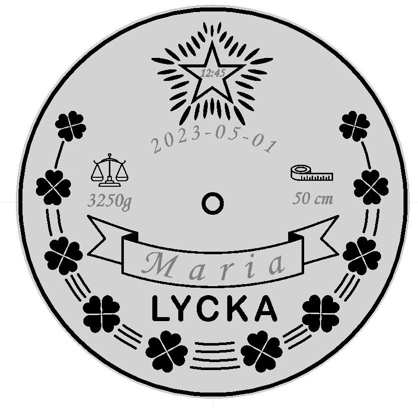 Dopflagga Lyckopenningen Mässingpläterad Original - 2