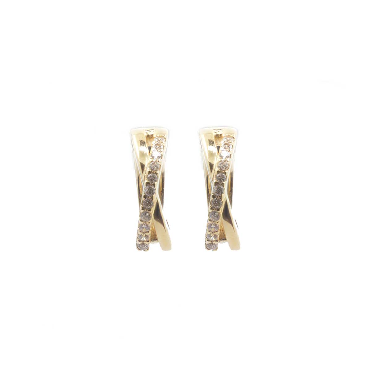 Creole Kaksiosainen Cross CZ 18K Gold - 3