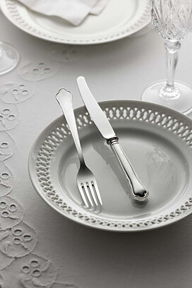 Chippendale Bordskniv Äkta Silver