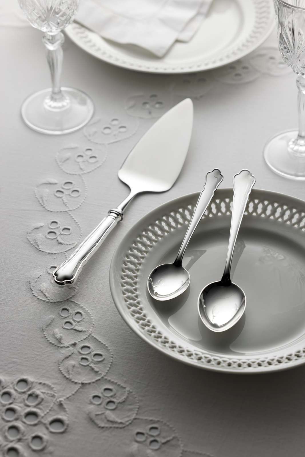 Chippendale Bordssked Äkta Silver - 2