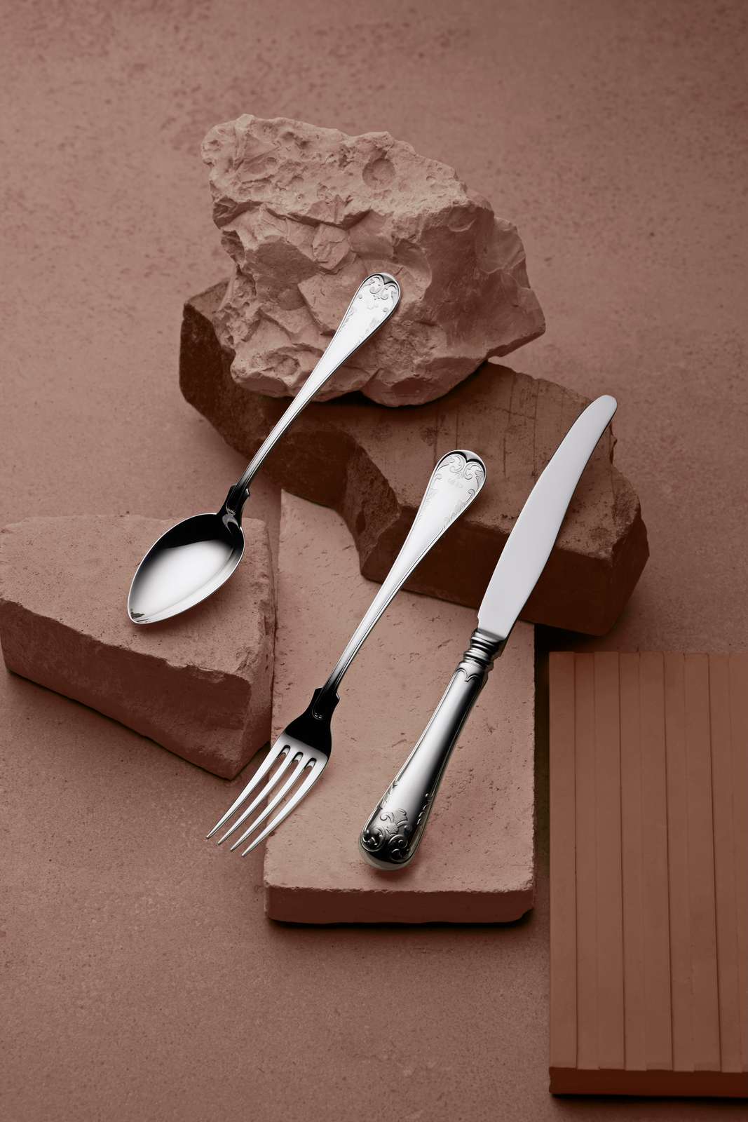 Gammal Fransk Bordsgaffel Äkta Silver - 2
