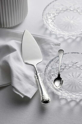 Old French Cake Spatula Genuine Silver, stainless blade