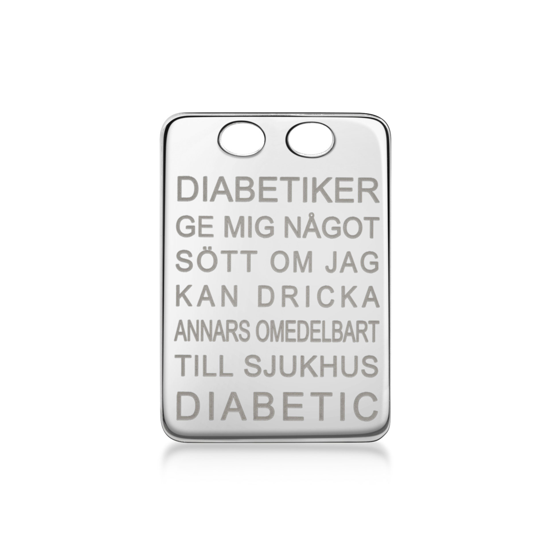 Diabetesbakke 18k hvidguld - 2