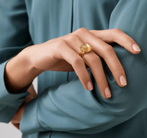 BoHo Ring 18k med Rutilkvarts  - 2