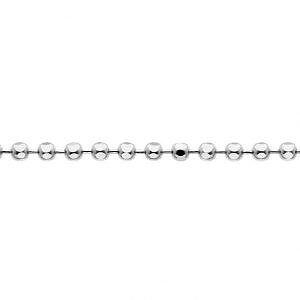 Kullänk fasetterad vitguld 18k 90 cm 1,4mm