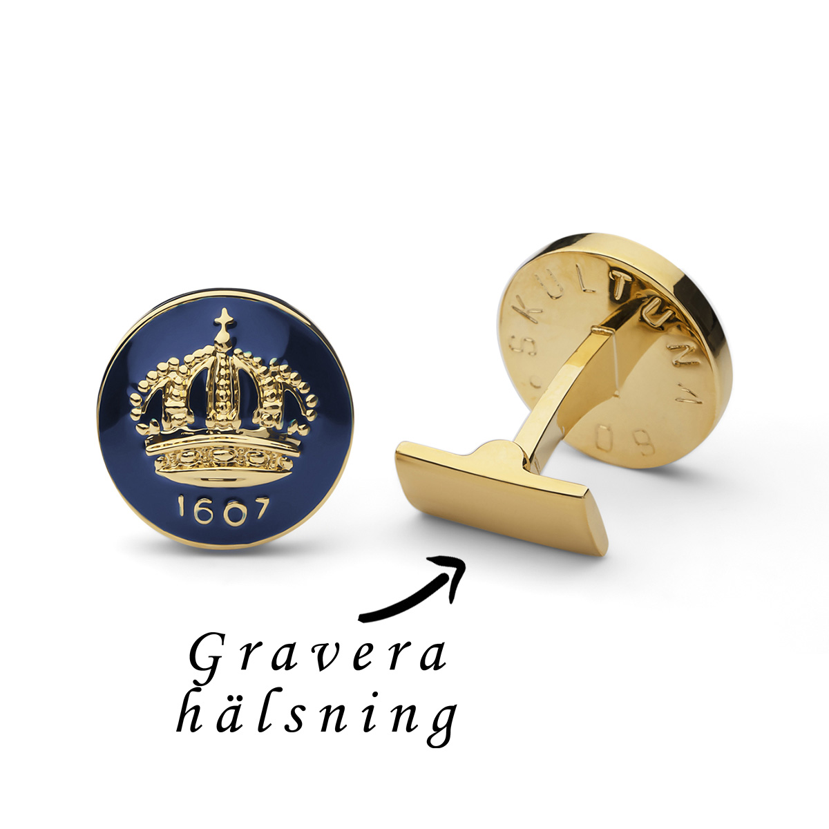 skultuna manschettknappar gravyr