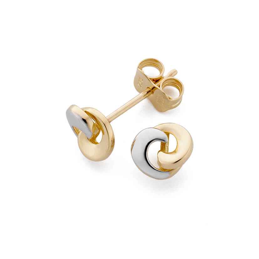 Gold earrings - Two-tone