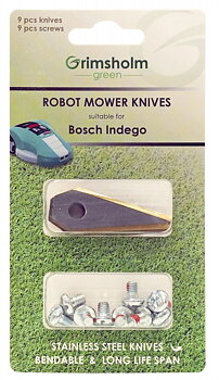 Knivar till Bosch Indego, 9-pack (Grimsholm Green)