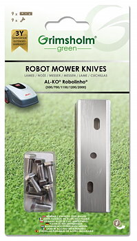 Knivar till AL-KO Robolinho (E models), 9-pack  (Grimsholm Green)