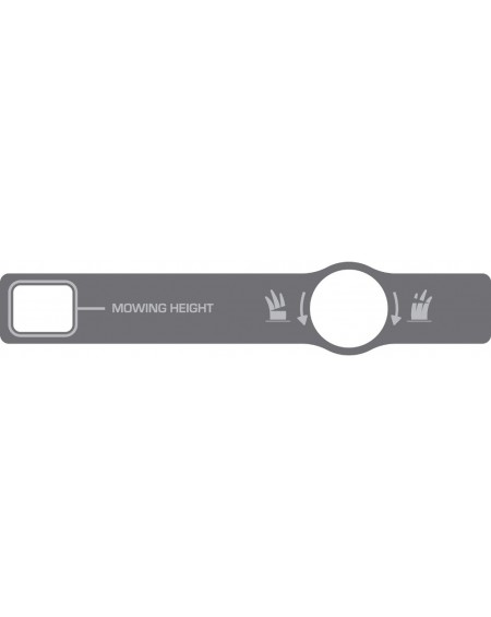 Mowing height adjustment sticker