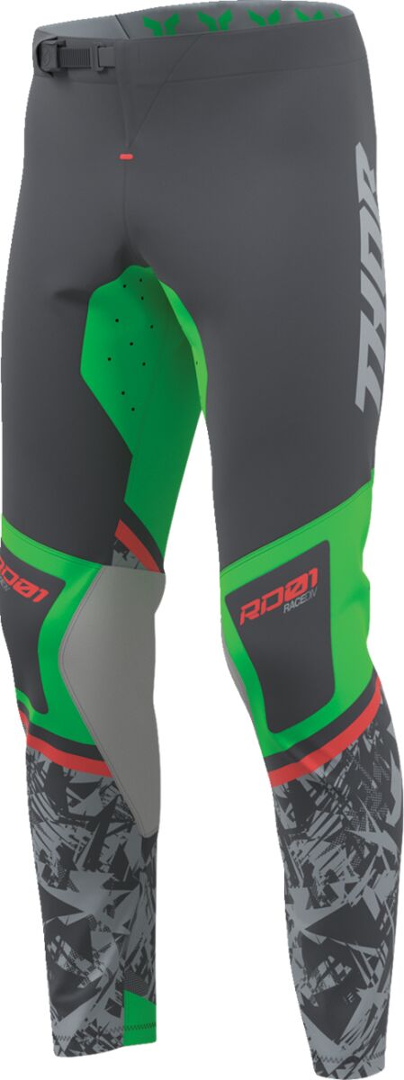 THOR Sportmode Punk'd Crossbyxor Charcoal/ Grön/ Röd - 3