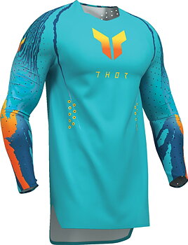 THOR Sportmode Damascus Crosstrøye Aqua/ Oransje/ Gul