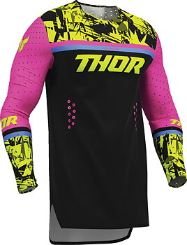 THOR Sportmode Punk'd Crosstrøye Svart/ Blå/ Fuchsia/ Gul