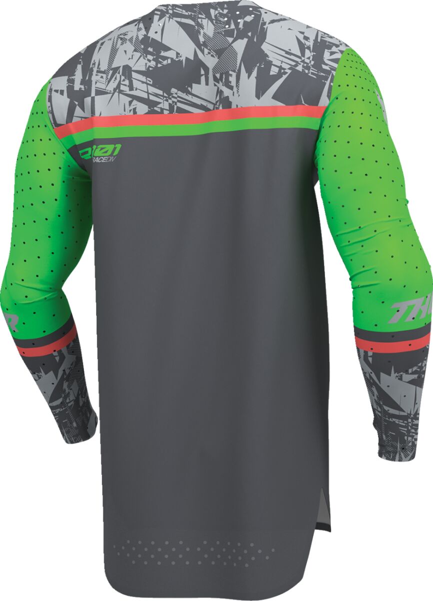 THOR Sportmode Punk'd Crosstrøye Charcoal/ Grønn/ Oransje - 4