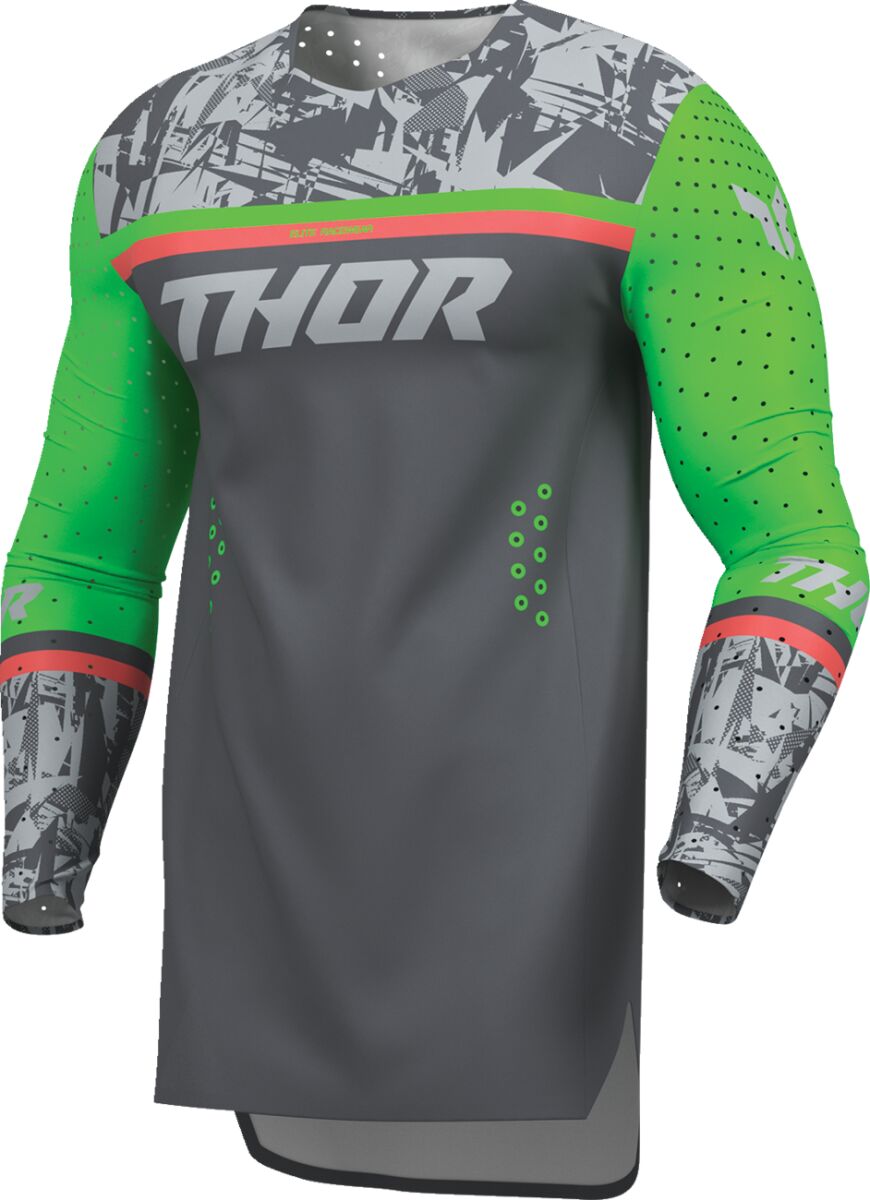 THOR Sportmode Punk'd Crosstrøye Charcoal/ Grønn/ Oransje - 2