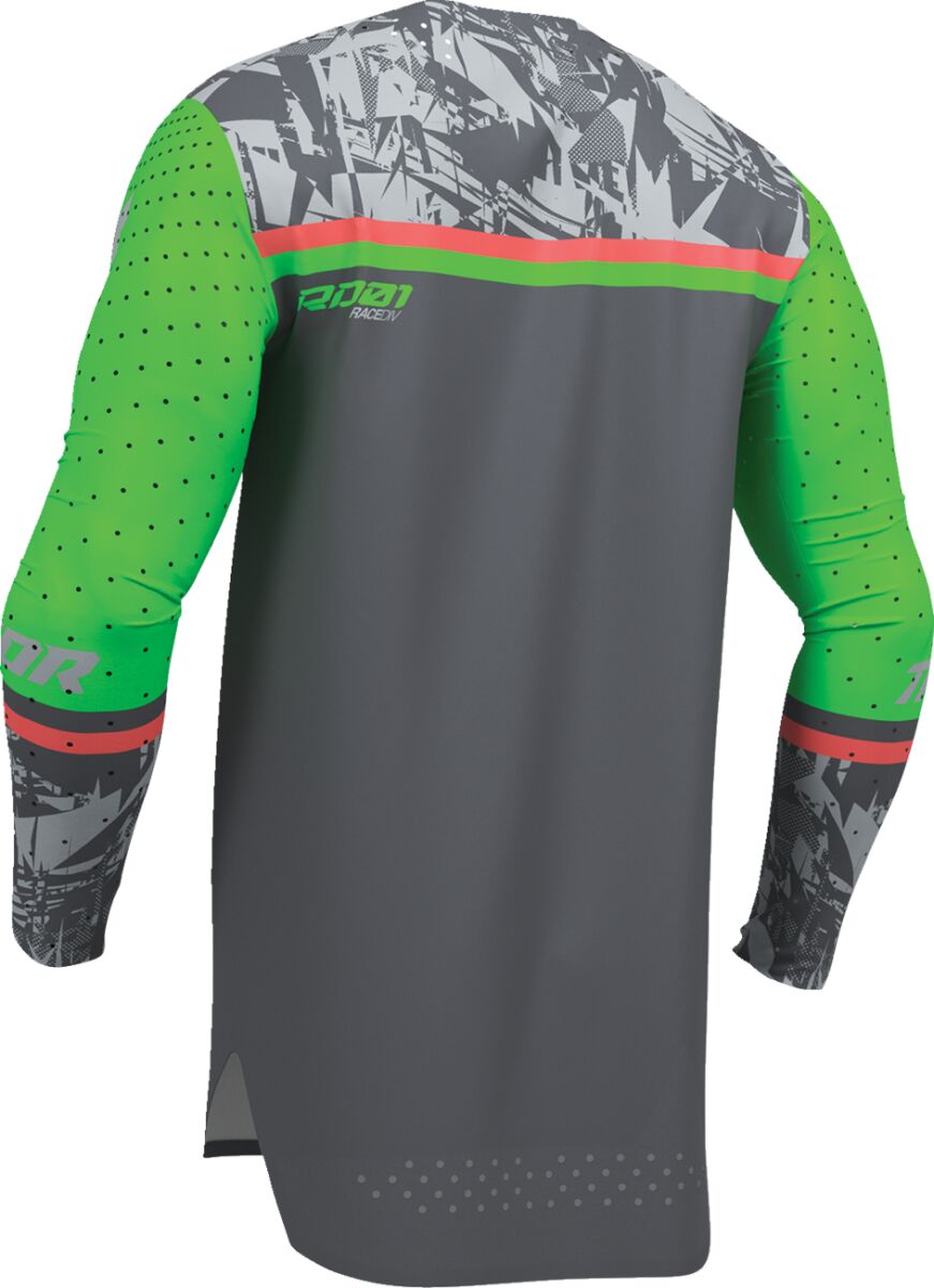 THOR Sportmode Punk'd Crosstrøye Charcoal/ Grønn/ Oransje - 3