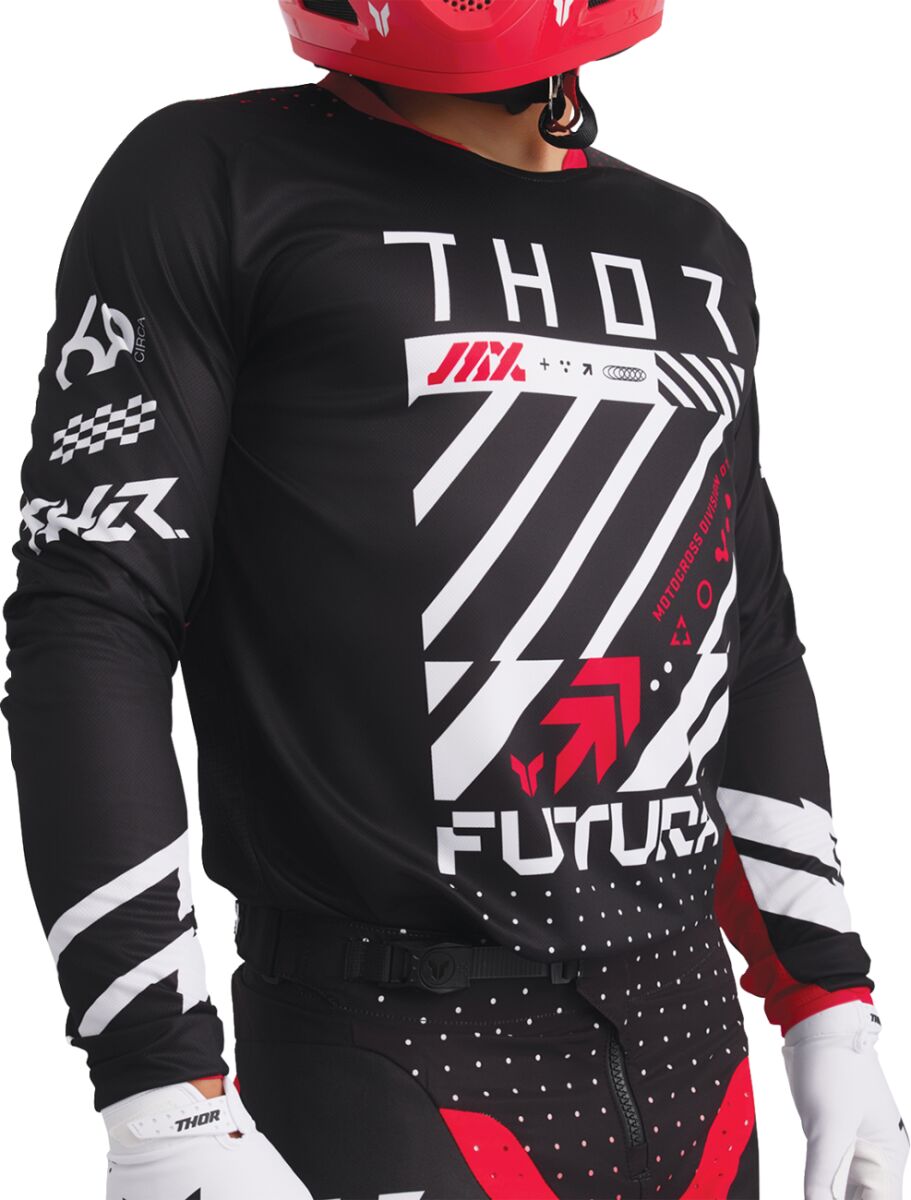THOR Lauchmode Futura Crosstrøye Svart/ Rød - 7