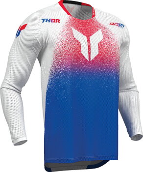 THOR Launchmode Air Darkside Crosstrøye Blå/ Rød/ Hvit