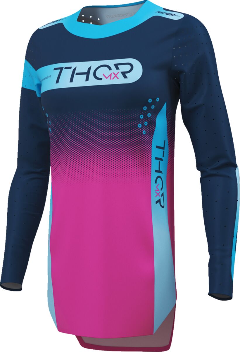 THOR Women's Sportmode Merge Crosstrøye Fuchsia/ Blå/ Blå - 3