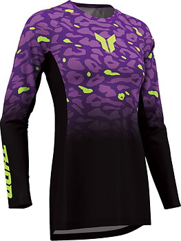 THOR Women's Launchmode Spotted Crosstrøye Svart/ Lilla/ Gul