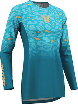 THOR Women's Launchmode Spotted Crosstrøye Blå/ Gul